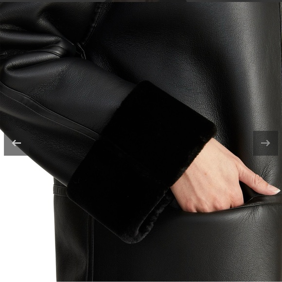 NEW! Rebecca Minkoff / Faux Leather Coat - Picture 7 of 7